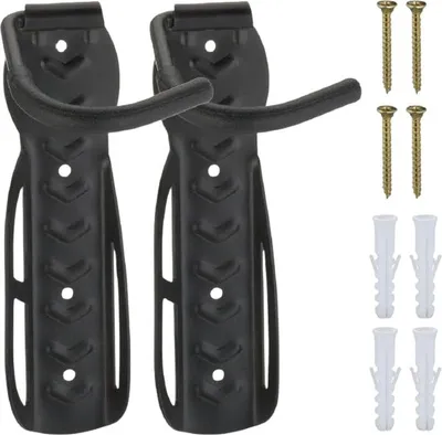 Produktbild von Schwarze Wandhalterung für Fahrräder - 2 Stk