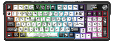 Produktbild von REDRAGON K719GF-RGB-PRO, Verkabelt & Kabellos, USB + RF Wireless + Bluetooth, Mechanischer Switch, Schwarz