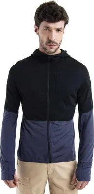 Produktbild von Icebreaker Merino 200 Realfleece Descender Reißverschlusspullover Schwarz S Herren Schwarz S