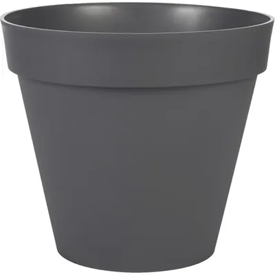Produktbild von EDA Toskana Blumentopf - Kunststoff - anthrazit - D20 x 17 cm