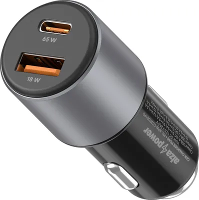 Zdjęcie produktu dla Ładowarka samochodowa AlzaPower P540 USB-A + USB-C Power Delivery 65W szara