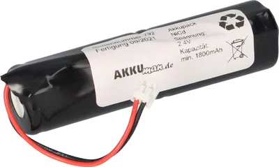 Produktbild von Akku für Notleuchten 2,4V 1800mAh passend RZB 67000.0.183