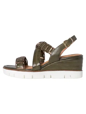 Produktbild von Marco Tozzi Echtleder Keilsandalette by Guido Maria Kretschmer khaki comb., Damen:39 EU