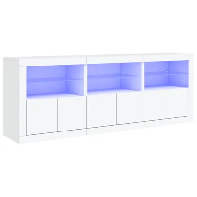 Image de Buffet avec lumières LED blanc 181,5x37x67 cm