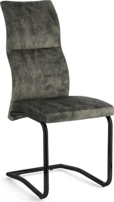 Produktbild von 4er Set Stühle Thelma Stahl Polyester Schwarz Grün 43,5 x 62 x 102 cm