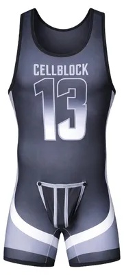 Produktbild von CELLBLOCK 13 - Herren Partywear - Chain Reaction Singlet Jock Grey - 1x Größe XL