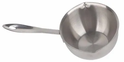 Image de Casserole à induction 300 ml en acier inoxydable - Double bec verseur - Idéale pour les sauces - Accessoire de cuisine - Durable et élégante