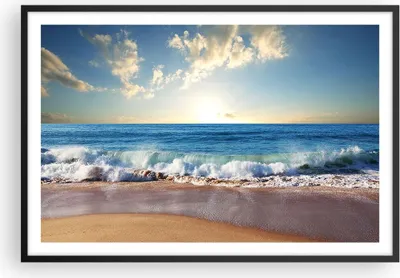 Produktbild von Gerahmtes Poster - Schwarzer Rahmen - Meer Ufer Wasser - 91,5x61 cm - Wand Bild - Wanddeko - Wandbilder - Kunstposter - Wandposter - Bilderrahmen - Bilder - Kunstdruck - Wandbild - P2BAA91x61-3551