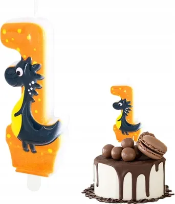 Produktbild von Geburtstag Kerze Dinosaurier Dino Nummer 1 Grün Für Geburtstagsparty