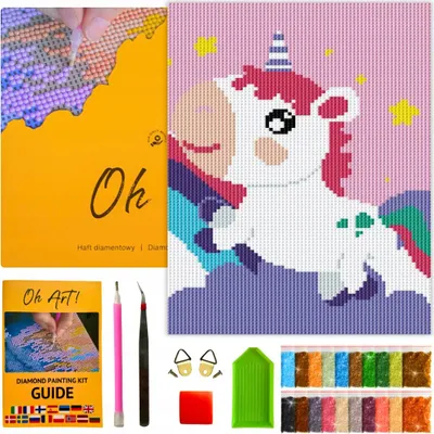 Image de Oh Art!® Peinture diamant Kit licorne 20 x 30 cm