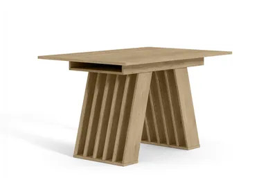 Produktbild von Masseno Ausziehbar Esstisch TORSA 120 cm - 160 cm x 80 cm Rechteckig Tisch für Wohnzimmer, Küche, Eichefarben