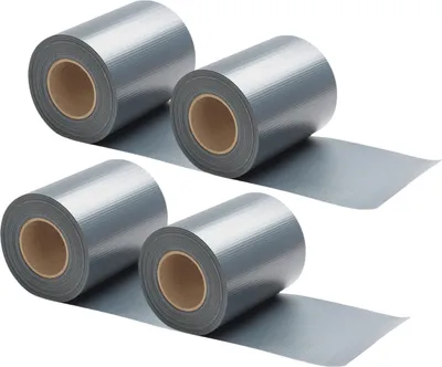 Produktbild von Faziango 4 Rollen PVC Sichtschutzstreifen 35m x 19cm Sichtschutzfolie mit 30 x Befestigungsclips für Gartenzaun, Balkon  Anthrazit