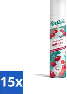 Produktbild von Batiste - Cherry - Trockenshampoo - Kirschblütenduft - Erfrischt und verleiht Volumen - 200 ml - Vorteilspack - 15 Stücke
