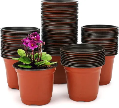 Produktbild von Kunststofftöpfe 10 cm Set 100 Stück für Gemüse Blumen Pflanzen