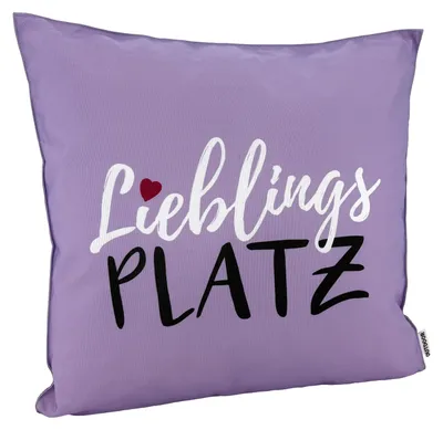 Produktbild von heimtexland ® Outdoorkissen 45x45 Dekokissen Outdoor Garten Lounge Deko Kissen Typ839 Lieblingsplatz 2 Flieder