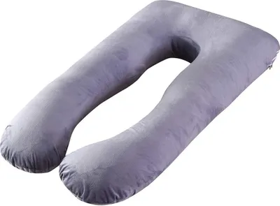 Produktbild von Ganzkörper-Schwangerschaftskissen, U Shape Stillkissen mit einem waschbaren Kissenbezug, Grau