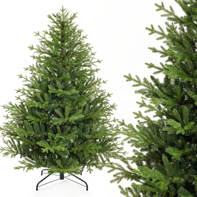 Produktbild von Yorbay Künstlicher Weihnachtsbaum 210cm Künstlicher Tannenbaum aus PE, PVC mit Ständer,Weihnachtsbaum Christbaum für Weihnachten-Dekoration