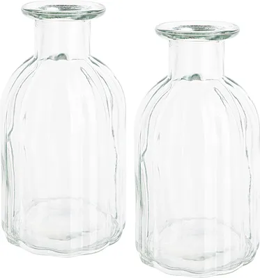 Produktbild von VBS Glasvase, gerillt, 2 Stück