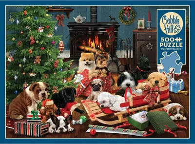 Productafbeelding van COBBLE HILL Puzzel, Bedscène, Welpen, 500 stukjes