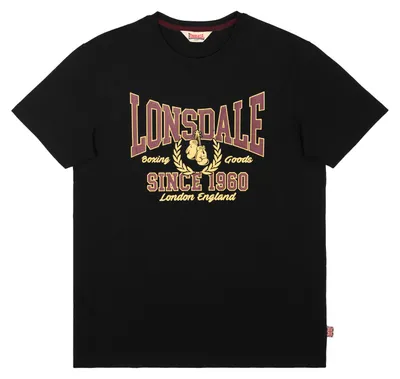Produktbild von Lonsdale London T-Shirt Herren AYCLIFFE schwarz Streetwear 100% Baumwolle M