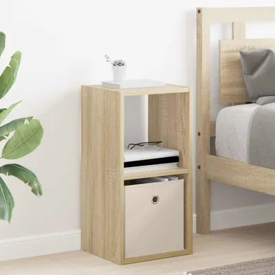 Image de vidaXL Table de chevet en chêne Sonoma 30,5 x 27 x 59,5 cm, bois d'ingénierie