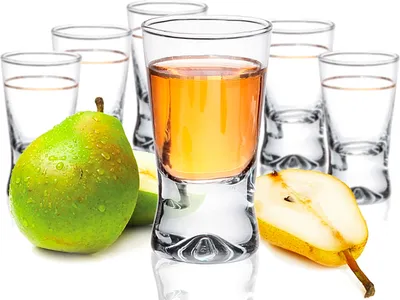 Produktbild von Shotgläser mit Gold Muster 6 Teilig Set Schnapsgläser 2,5cl Pinnchen aus Glas