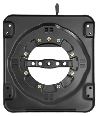 Produktbild von Schwenkbare Sitzkonsole - Drehplatte für Wohnmobil und Van - 3,0 mm Stahl - Schwerlast, schweiß- und bohrbar - Universal für Fahrer-/Beifahrersitz - Schwarz