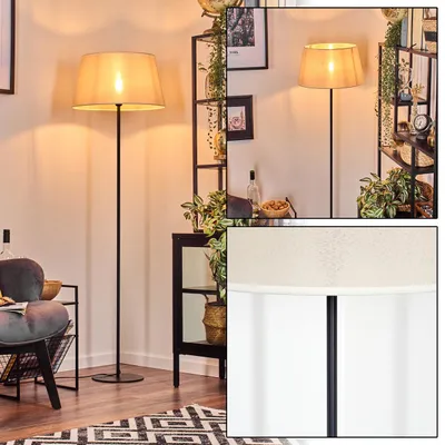 Produktbild von Schiavonea Stehlampe aus Metall/Stoff in Schwarz/Beige/Weiß