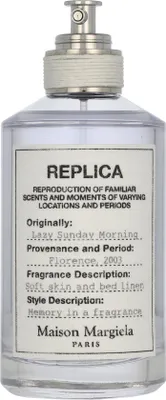 Produktbild von Maison Margiela Replica Lazy Sunday Morning 100 ml, Frauen, Aldehyd, Maiglöckchen, Birne, Iris, Orangenblüte, Rose, Patchouli, White musk, Spray, Nicht nachfüllbare Flasche