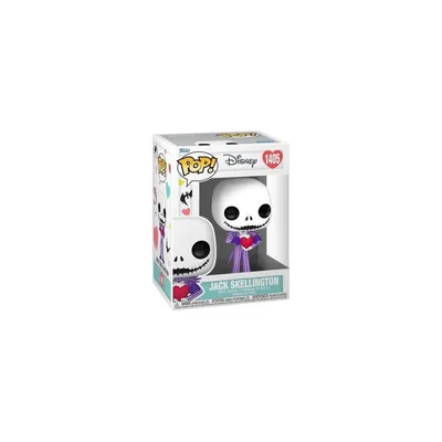 A Funko Pop! vinyl figure of Jack Skellington from The Nightmare Before Christmas, displayed in its original packaging.