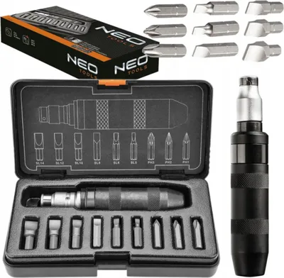 Zdjęcie produktu dla NEO TOOLS Wkrętak udarowy, zestaw 11 szt.
