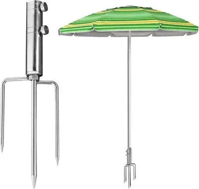 Image de Socle pour parasol avec 4 crochets - Plage - Herbe - Sable - Socle pour parasol de jardin