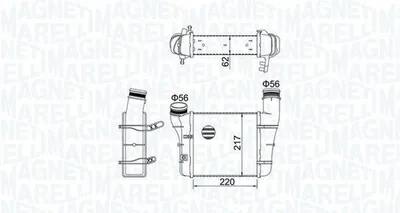Immagine prodotto di MAGNETI MARELLI 351319204580 Intercooler LLK per AUDI A4 Avant (8ED, B7) Turbo Intercooler