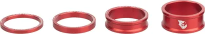 Produktbild von Wolf Tooth Steuersatz Spacer Kit, 1 1/8", 3/5/10/15mm, 4 Stk., red