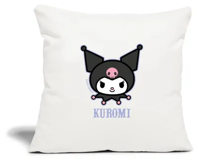 Produktbild von Spreadshirt Kuromi Portrait Kissenbezug 45x45 cm, One size, Naturweiß