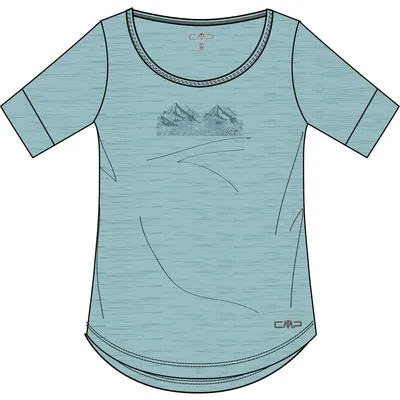 Image de CMP T-shirt pour femme, couleur turquoise