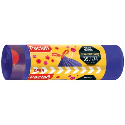 Zdjęcie produktu dla Worki Na Śmieci Paclan Zapachowe Z Tasmą 35L 14Szt