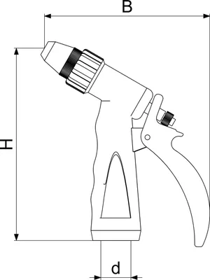 Produktbild von Js Garten-Spritzpistole,M.dichtg. Ig3/4",Leichtmet.,Kunststoffbesch