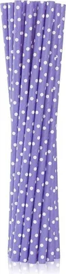 Produktbild von 12 Papier Trinkhalme / Strohhalme lila