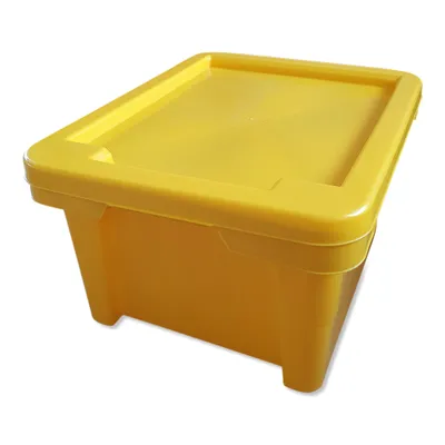 Produktbild von Drehstapelbox Multibox Lagerbox Aufbewahrung Kiste Farbe gelb 20 L mit Deckel