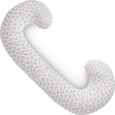 Produktbild von CebaBaby maitinimo pagalvė dżersej DUO, lapeliai rožiniai W-705-000-743