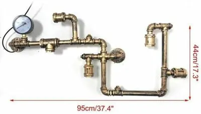 Immagine prodotto di Lampada da parete, design antico, struttura in ferro robusta, colore marrone
