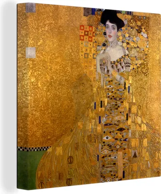 Obrázok produktu pre MuchoWow® - Plátno - Portrét Adèle Bloch-Bauer I - Maľba, Gustav Klimt, nástenný obraz, nástenné dekorácie, obývacia izba, 50x50cm
