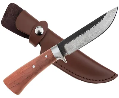 Produktbild von Hochwertiges Outdoor-Messer KV-41017 aus Damaststahl - Braun KP41017