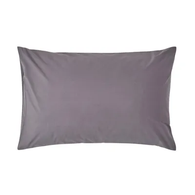 Image de HOMESCAPES Taie d'oreiller densité 200 fils Anthracite, 48 x 74 cm