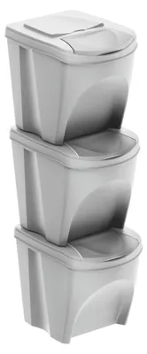 Produktbild von Abfalleimer SORTIBOX IKWB25S3 - aschgrau