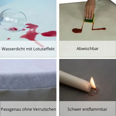 Produktbild von 5 Stück Stehtischhusse 80cm Ø Sensalux, weiß, Schleifenband bayern