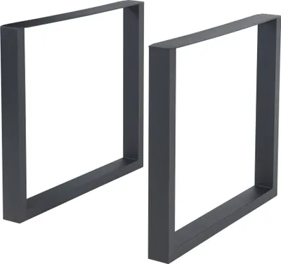 Produktbild von Tischgestell ‘Makers’ 2-er Set für Esstisch Schreibtisch Stahl 72x80 cm Schwarz