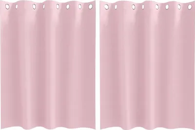 Produktbild von vidaXL Verdunkelungs-Vorhänge mit Ringen 2 pcs Babyrosa 140 x 140 cm