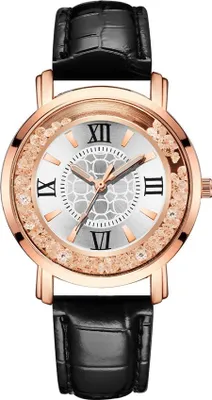 Produktbild von Moderne Sparkle Uhr für Damen – Eleganz in Schwarz mit Kristallen KP12316